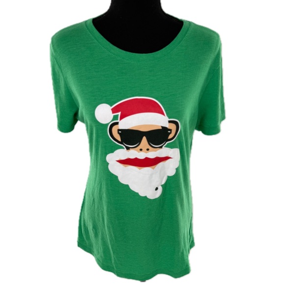 Paul Frank Julius Santa Graphic T-Shirt Green Size XL (Juniors) See Measurements - Picture 16 of 16